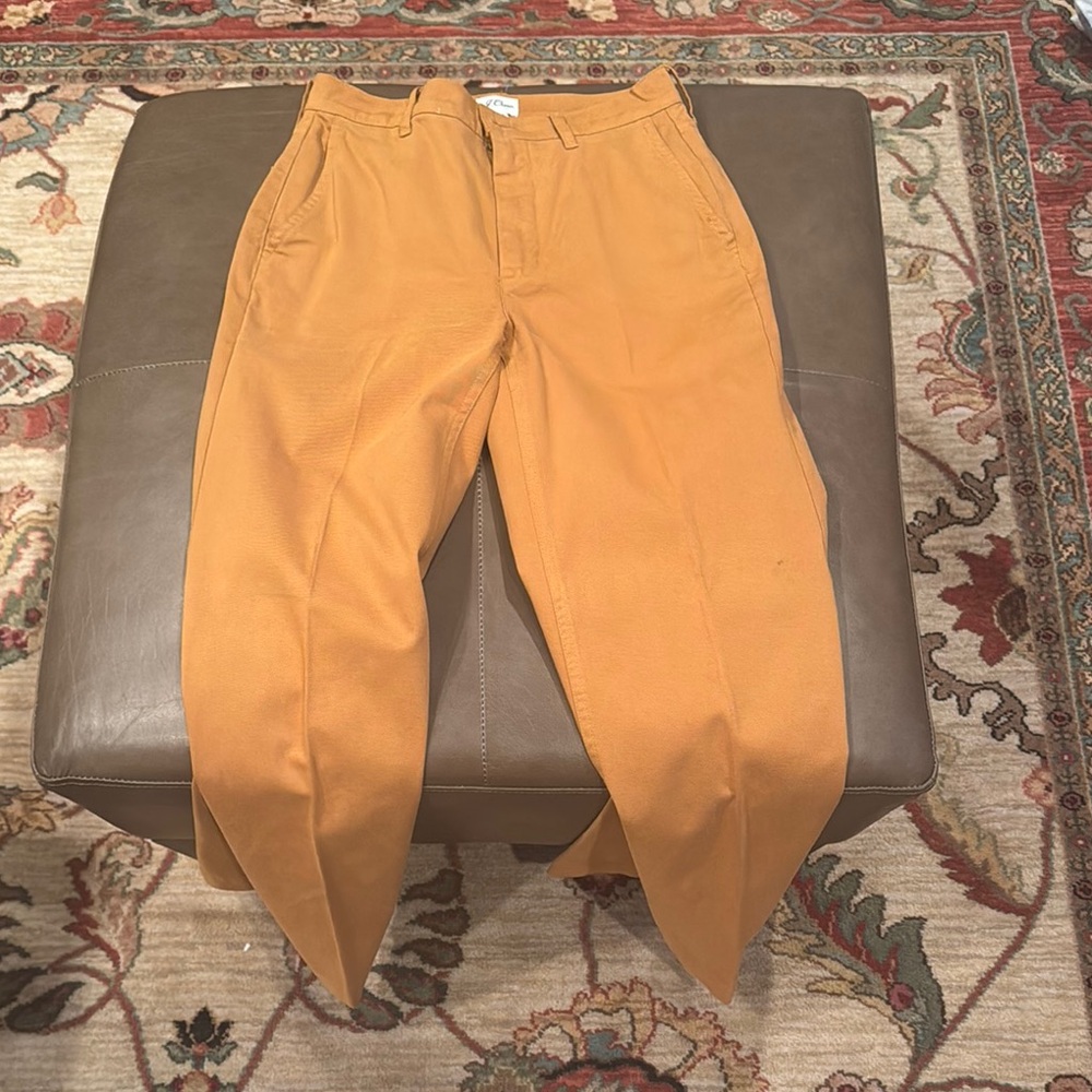J. Crew Tan Trousers with Relaxed Fit and Straight Leg